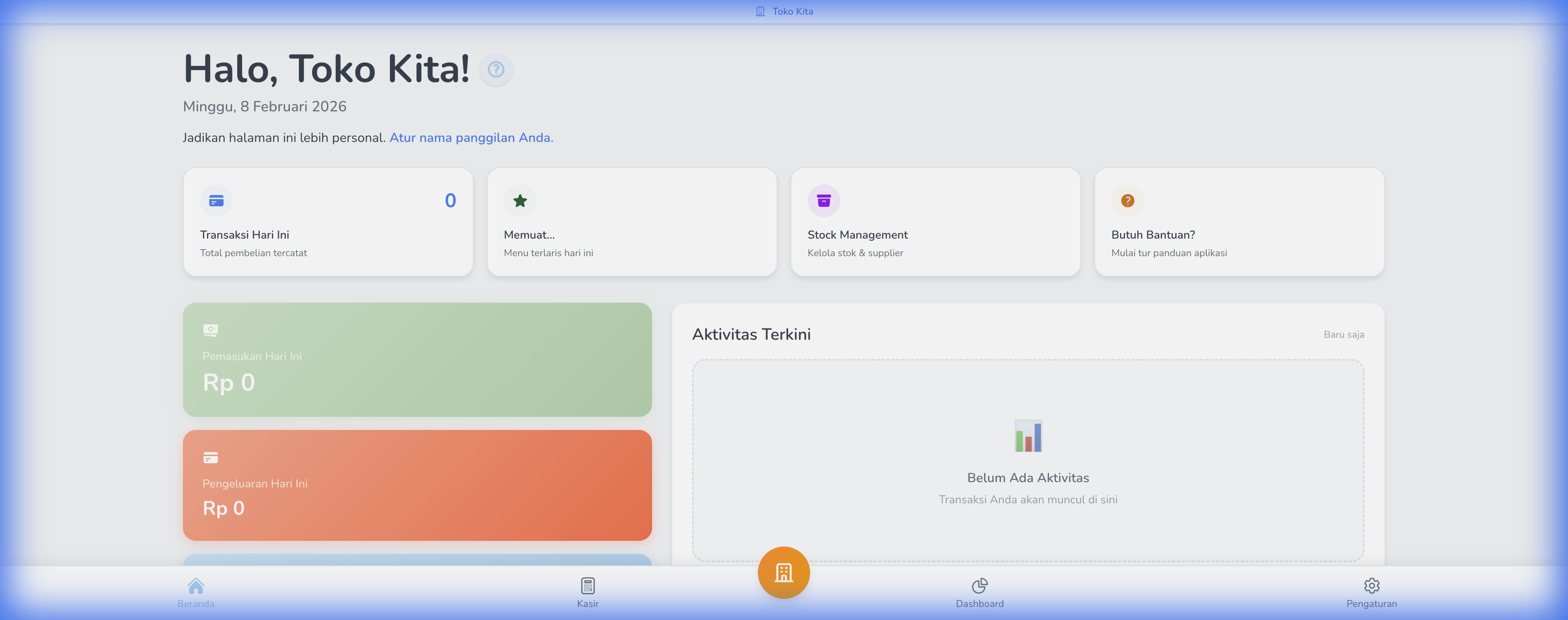 Dashboard Utama AnakTangga POS